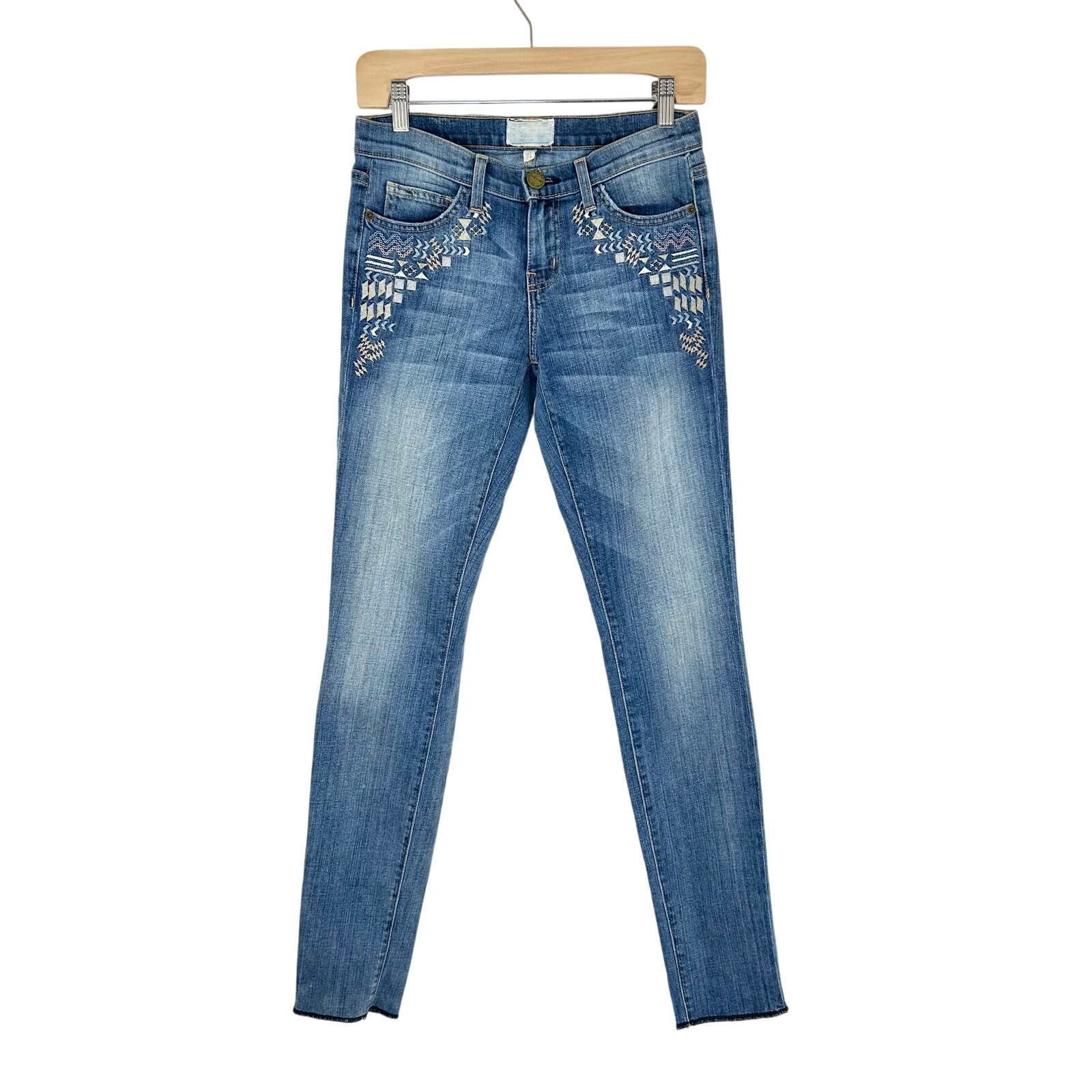 Current Elliot Jean Embroidered The Rolled Skinny Size 26